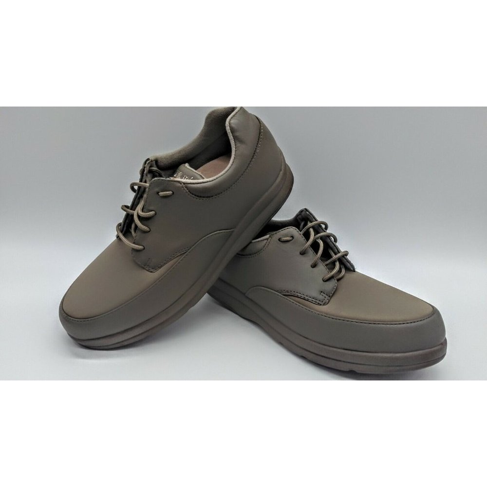 PW Minor Mens / Womens Diabetic Oxford Shoes Tan Leather Casual Comfort Sz 10